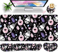 Large Gaming Mouse Pad Set 35.4 x 15.7 with Keyboard Wrist Rest, Wrist Support, and Coaster Memory Foam Smooth Desk Pad Mousepad for Home Office School - Skull Goth Magic Cute Witchy by Unknown