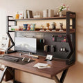 Metal Desk Storage Shelf，Desk Shelf Organizer with Pegboard & Accessories by Yidlkecqey