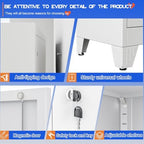 GAIOUS 79" Tall Metal Pantry Storage Cabinet with Lock, File Cabinet White - Image 5