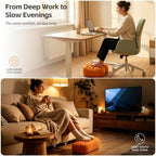 Foot Rest Under Desk, Memory Foam Ergonomic Footrest, Orange - Image 6