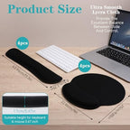 8 Pack Ergonomic Mouse Pad with Wrist Support Set Soft Smooth Gel Rest Comfortable Memory Foam for Easy Typing Gaming Computer Laptop Office Home - Image 2