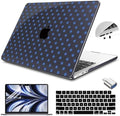 Teryeefi for MacBook Air 13 inch Case M5 M4 M3 M2 (2022-2026 Release) Model A3449 A3240 A3113 A2681, Plastic Hard Shell & Keyboard Cover & Screen Film for MacBook Air 13.6 inch Case - Black Polka Dots by Teryeefi