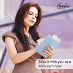 feela 5 Pack Notebooks Journals Bulk, Hardcover Notebook Classic Ruled Lined Journals with Pen Holder for Women Girls School Business Supplies, with 5 Black Pens, 120 GSM, 5.1”x8.3”, A5, Light Blue - Image 6