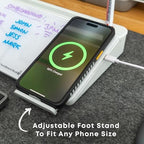 DeskBoard Buddy Desktop Whiteboard + 2 Markers (White with Wireless Charger) - Image 4