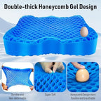 NEW-Vi Gel Seat Cushion, Thickened Big Breathable Honeycomb Design Absorbs Pressure Points Gel Cushion with Anti-Slip Cover Seat Cushion for Office Chair Home Car Seat Cushion - Image 4
