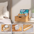 Pezin & Hulin Charging Station Dock with Charger HUB and Cables-Natural - Image 4
