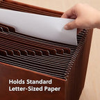 Smead Tuff Accordion File Organizer, Office Supplies, Daily 1-31 Desk Organizer, Letter Size, Premium Vegan Leather, Office Desk Accessories (73785) - Image 5