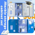 Demonwer Blue Locker Accessories Kit Locker Organizer Magnetic Mirror Whiteboard Pen Holder Small Carpet for Storage Organizing Shelf Back to School Party Supply - Image 4