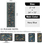 DUKINO 2x6 Runner Rug, Washable Animal Kitchen Rugs Non Slip, Navy Blue - Image 2