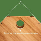 Triangle Monitor Stand Riser, Wooden Triangle Desktop Computer Stand with Office Organization, Walnut Color - Image 5