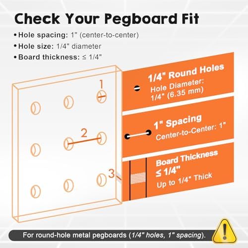 Walnut Finish Solid Wood Pegboard Shelf for 1/4" Pegboard, 4 pcs - Image 6