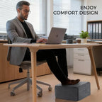Ganondorf 3PCS Foot Rest for Under Desk at Work Adjustable Foot Rest Under Desk Ergonomic Foot Stools for Under Office Desk Extra Large Leg Pillow for Underdesk Footrest with Warm Sherpa Topper, Grey - Image 6
