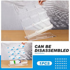 Dunzoom 2 Pack Business Card Holder for Desk 12 Slots Freestanding Clear Acrylic Business Card Holder Display Stand Multiple Organizer for Office Meeting Exhibition Home - Image 3