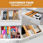 6-Pack Drawer Dividers 6-Inch High Dresser Drawer Organizer 11.5 to 17 Inch - Image 4