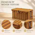 2 Pack Rattan Cable Management Box for Power Strip with 2 Exits - Image 4