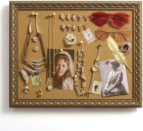 Vintage Cork Bulletin Board for Cherished Memories Jewelry Organizer by FOLKOR