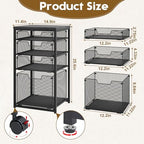 Sbanmao Rolling File Cart with 4 Storage Drawers, Mobile File Cabinet with Wheels, Hanging File Organizer, Under Desk Printer Stand Utility Cart Filing Cabinet for Home Office, Black - Image 2