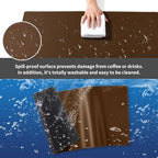 Mouse Pad Brown, Mouse and Keyboard Combo Pad XXXXL 47.2” x 16.9” - Image 2