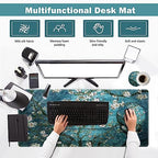 ARTSO Desk Mat, Large Gaming Mouse Pad Wrist Support Set, Ergonomic Keyboard Wrist Rest Desk Pad with Coaster Combo, Extended Mousepad with Non-Slip for Home Office, Blue Van Gogh Painting - Image 2