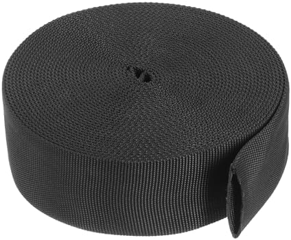 HARFINGTON Nylon Protective Hose Sleeve 1.2" ID 33FT Cable Cover Black by HARFINGTON