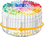 Ohuhu 360° Rotating Acrylic Marker Storage Organizer for Alcohol Markers by Ohuhu