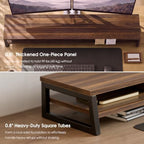 Fenge Dual Monitor Riser for Desk, Open Shelf with 3 Storage Compartments - Image 4