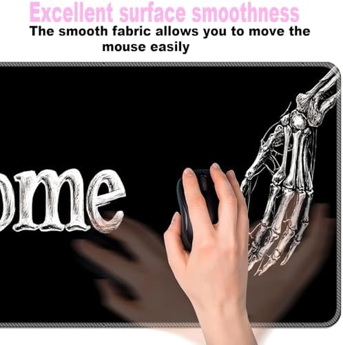 Keyboard Wrist Rest Set,Memory Foam Wrist Support Mouse Pad,31.5"x11.8" Desk Mat for Comfortable Typing & Pain Relief,Non-Slip Base for Office & Home Use - Funny Skeleton - Image 5