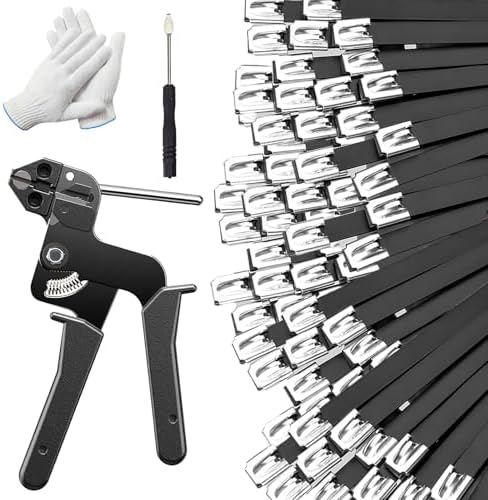 300PCS Cable Ties Kit, 11.8 Inch Heavy Duty Black Metal Zip Ties by YoufocusonlovinglifeWefocusonsimplifyingit