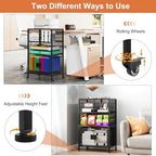 EasyPAG Rolling Cart with Storage Drawer, Under Desk Filling Cabinet with Mail Sorter, Pull Out Hanging File Rack for Letter Size Folders, Mobile Utility Craft Cart for Home Office, Black - Image 3