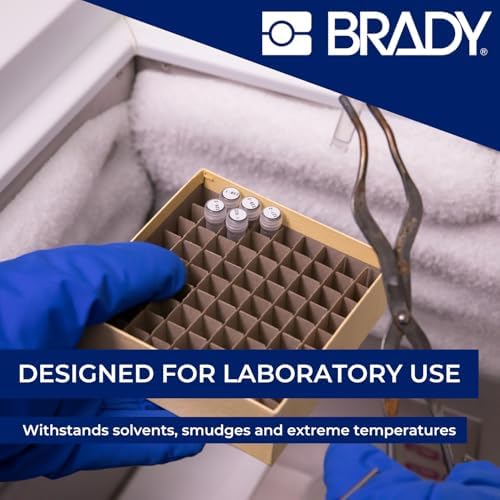Brady Authentic (M5-112-490) FreezerBondz™ Cryogenic Matte Polyester Labels 0.375" H x 1.25" W Black on White, 360 Labels. for use with The BMP51 and M511 Label Printers - Image 5