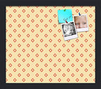 PinPix 15x13 inch Cork Bulletin Board. This Decorative Framed Pin Board Comes with Diamonds in Red and Yellow Design and Satin Black. Ideal for Home, Office Decor or School (PinPix-333) by PinPixBulletinBoards