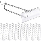 Thyle 50 Pcs Metal Scan Hook with Label Holder for 1/8" to 1/4" Pegboard, Peg Board Hooks with Price Tag, Pegboard Wall Accessories, Metal Hooks for Home Garage Retail Display Supplies (11 Inch) by Thyle