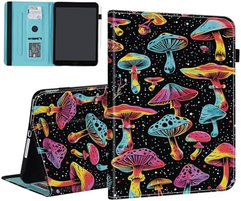 Case for Samsung Galaxy Tab S10 FE Plus 13.1 Inch 2025 Model (SM-X620/X626),Card Slot PU Leather TPU Case Pen Holder Auto Wake Sleep,Aesthetic Mushroom by Unknown