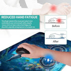 Keyboard Mouse Pad Set, Extended Gaming Mouse Pad+Ergonomics Keyboard Wrist Rest Support, Memory Foam, Easy Typing Pain Relief, 4Pcs XL Ultra Thick Desk Mat,Underwater World Dolphins - Image 5