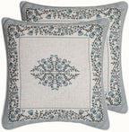 ISAENNE Designer Linen Throw Pillow Cover,Set of 2,18"x18"-Segerman A by Isaennehomedecoration