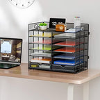 Marbrasse Literature Organizer, Paper Organizer Desk Organizers,Dark Black - Image 2