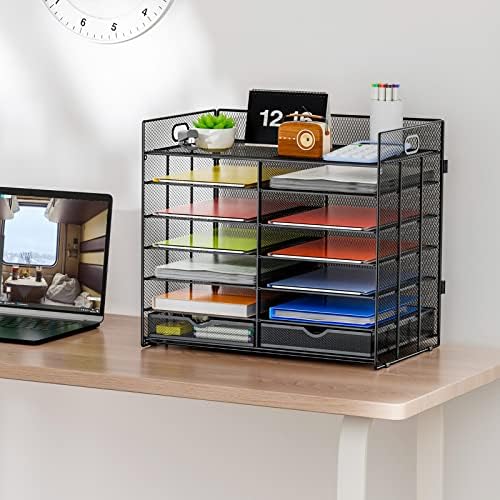 Marbrasse Literature Organizer, Paper Organizer Desk Organizers,Dark Black - Image 2