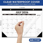 Taja 12 Pack of Desk Calendar 2026-2027, Jul 2026-Dec 2027, 17" x 12" - Image 2