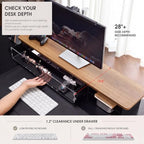 Fenge Monitor Stand with Acrylic Display Drawer for Figures & Collectibles - Image 2