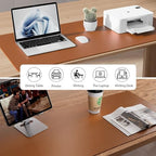 Aothia Faux Leather Desk Mat - Non-Slip PU Leather Desk Blotter, Waterproof Writing Surface, Large Desk Pad for Office & Home (Brown, 55" x 17") - Image 6