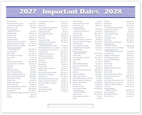 AT-A-GLANCE® FLIP-A-WEEK® 2027 Weekly Desk Calendar Refill, Small, 5.5" x 7" Page (Pack of 12) - Image 5