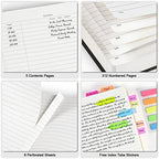 5 Pack College Ruled Notebook Bulk, A5, 312 Numbered Page Thick Journal Set - Image 4
