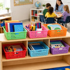 12 Pack Turn‑In Paper Trays for Classroom, Rainbow - Image 7