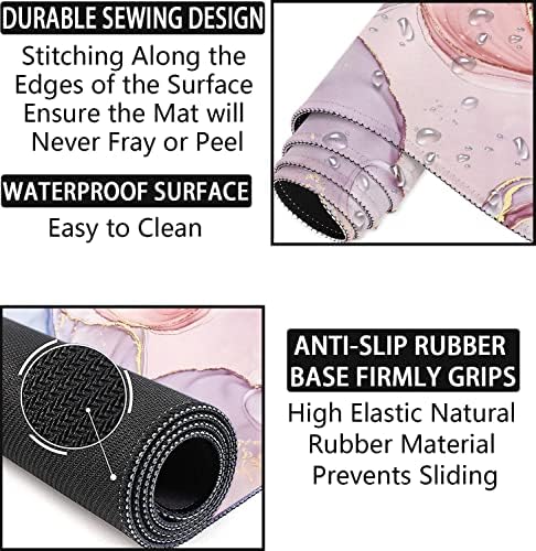 Large Desk Mat, Mouse Pad with Wrist Support, Keyboard Wrist Rest Set - Image 5