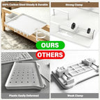 Bedside Shelf, Metal Shelf for Dorm Room Clip On Floating (White) - Image 4