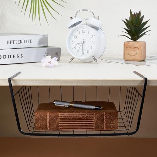 8Pcs Under Shelf Storage Basket, Metal Wire Under Cabinet Basket - Image 4