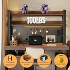 Desktop Hutch Bookshelf, 2-Tier Metal Desk Shelf for Top of Desk - Image 3