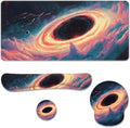 Black Hole Desk Mat Set Galaxy Space Art Large Mouse Pad with Wrist Rest 4in1 Desk Mat for Desktop Ergonomic Computer Desk Arm Wrist Anti-Slip Computer Ergonomic Mouse Pad Home Office Gaming by Unknown