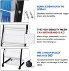 LIWSHWZ Brochure Display Stand | 5 Layers Foor Magazine Rack with 4 Universal Wheels,Metal Newspaper Catalog Holders for Shop, Exhibitions, Office, Trade Show - Image 4