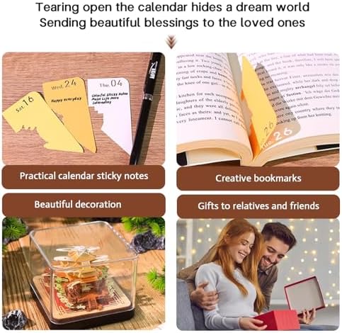 3d Calendar 2027,Hand Torn DIY Art 3d Calendar, Perfect Combination Of Paper Carving Art And Practicality,Suitable For Note Taking,Decorative Ornaments,Holiday Gifts (Mountain - Brown) - Image 4